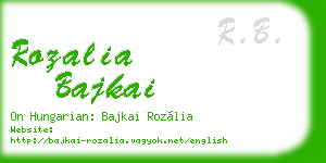rozalia bajkai business card